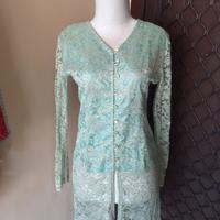 Gambar Kebaya Brukat Hijau Mint V Neck Furing Kondangan Wisuda - preloved dari Baju Murah Store JKT x wahyunips undefined 3 Tokopedia