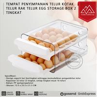Gambar Tempat Penyimpanan Telur Kotak Telur Rak Telur Egg Storage Box 2 Susun dari Toso Mart undefined 1 Tokopedia
