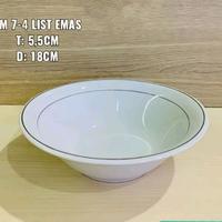 Gambar ( KHUSUS GOJEK ) - isi 6 pcs mangkok soto  mangkok lis mas  keramik 7 inch mangkok 7 dari Tasik Jaya Official Store undefined 1 Tokopedia