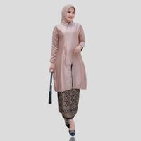 Gambar Setelan Baju Kurung Melayu Payet Shanghai Bridal Premium - Mocca, M dari Dusnita Kebaya undefined 5 Tokopedia