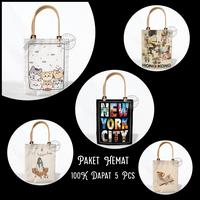 Gambar [ GROSIR ] Totebag Tali Single | Spesial Promo Paket Hemat 5 Pcs - Paket 5 Pcs dari Alvystreet undefined 1 Tokopedia
