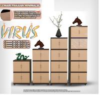 Gambar LEMARI PAKAIAN PLASTIK KINGDOM VIRUS SUSUN 4 - SSN 3 CREAM ROTAN MURAH - VIRUS 4S dari Laris Abadi_NEW undefined 4 Tokopedia