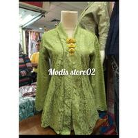 Gambar Atasan kebaya brokat premium modis store kebaya lengan panjang - Putih, XXL dari Modis store02 undefined 1 Tokopedia