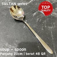 Gambar Sendok Garpu Stainless Tebal Shiny Premium Hotel Resto  SULTAN SERIES - [1psg] GOLD dari Mega Indo Grosir undefined 3 Tokopedia
