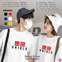 Gambar KD159 Kaos Wanita Lengan Pendek Katun Kaos Unisex Oversize Uniqlo - Putih, S dari DDS KAOS ID Supplier Firsthand undefined 1 Tokopedia