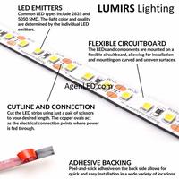 Gambar LUMIRS PREMIUM LED STRIP 12v / 24v 2835 LEDSTRIP DC Lampu IP20 HQ SDCM - 360 LED DC 12V, Putih 6500K dari AgenLED undefined 4 Tokopedia