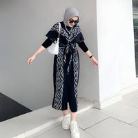 Gambar Baju Coupel Lebaran Dress Clara Bahan Kain Tenun Asli Kemeja Panjang - XL, Kemeja saja dari tenunazzahra22 undefined 4 Tokopedia
