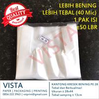 Gambar Kantong Kresek Plastik PE Bening Ukuran 28 isi 50 TRANSPARAN & TEBAL! dari Vista Pack undefined 1 Tokopedia