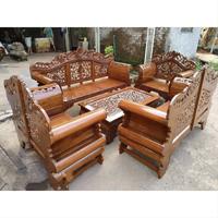 Gambar Kursi tamu ukir kayu jati jepara model arjuna jumbo dari Dua putra Furniture jepara undefined 2 Tokopedia