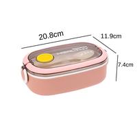 Gambar Lunch Box Stainless 900ml Kotak Makan Anti Tumpah BPA Free - 8529 - Biru dari RF GROSIER undefined 3 Tokopedia