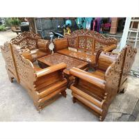 Gambar Kursi tamu ukir kayu jati jepara model arjuna jumbo dari Dua putra Furniture jepara undefined 1 Tokopedia