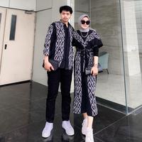 Gambar Baju Coupel Lebaran Dress Clara Bahan Kain Tenun Asli Kemeja Panjang - XL, Kemeja saja dari tenunazzahra22 undefined 3 Tokopedia