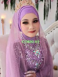 Gambar Veil Kerudung pengantin payet Mutiara tunangan pernikahan pelaminan - Hitam dari Aksesoris Pengantin Bordir undefined 2 Tokopedia