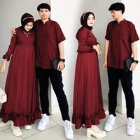 Gambar BAJU COUPLE LEBARAN, GAMIS COUPLE, BAJU LEBARAN/GAMIS COUPLE KONDANGAN - Biru Muda dari SINARHIJAB21 undefined 3 Tokopedia