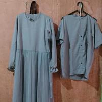 Gambar BAJU COUPLE LEBARAN, GAMIS COUPLE, BAJU LEBARAN/GAMIS COUPLE KONDANGAN - Biru Muda dari SINARHIJAB21 undefined 4 Tokopedia