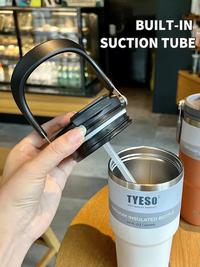 Gambar Tumbler TYESO Gelas Kopi 600ml 900ml Botol Minum Tahan Dingin PREMIUM Original dari Neon Green Indonesia undefined 3 Tokopedia