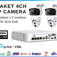 Gambar Paket IP Kamera 4 CH 2 KAMERA TP LINK POE ORIGNAL dari CCTVTOP undefined 1 Tokopedia