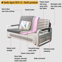 Gambar Sofa Bed Lipat 80CM Minimalis / Sofa Lipat Tidur / Kursi Sofabed Lipat - Biru dari grosir indo javanesia undefined 3 Tokopedia