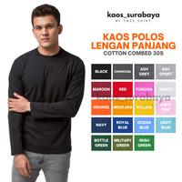 Gambar Kaos Polos Cotton Combed 30s Lengan Panjang Yarn Spindle Eco Soft - BLACK, S dari Twee Shirt_NEW undefined 1 Tokopedia