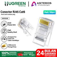 Gambar UGREEN Konektor RJ45 Cat5e Cat 6 UTP Modular Ethernet Gigabit 100 Pcs - 60558 dari Ugreen Serpong undefined 1 Tokopedia