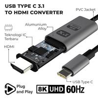 Gambar PX MHA-8K60 USB Type C to HDMI Converter Kabel MHL HP to TV 8K 2M dari memorimurah undefined 2 Tokopedia