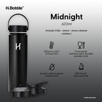 Gambar H2 Bottle Vacuum Insulated Water Bottle 620ml - Midnight Black dari H2 Bottle undefined 2 Tokopedia
