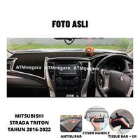 Gambar Alas Dasbor Mobil Strada Triton Tahun 2016-2022 Aksesoris Cover Dashboard Premium - List Kuning, Paket Antislip dari ATMnegara undefined 4 Tokopedia