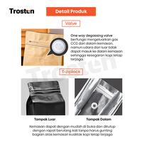 Gambar Coffee Flat Bottom Kemasan Kopi 1KG Valve + Zipper - Alumunium PE - Valve-White, 1 kilo dari Trosten undefined 3 Tokopedia
