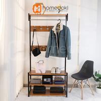 Gambar Homedoki Rak Baju Gantung/ Rak Pakaian/ Rak Multifungsi/ Stand Hanger - ⬜️70*30*180 dari Homedoki Medan Store undefined 1 Tokopedia