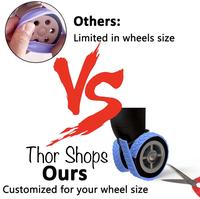 Gambar karet pelindung roda koper silicone wheel protector - black 4 pcs dari Thor Shops undefined 3 Tokopedia