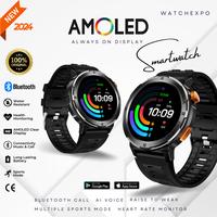 Gambar Smartwatch Pria Amoled Gps Bluetooth call Waterproof 100+ Sports mode - Black dari KOSPET Indonesia undefined 1 Tokopedia