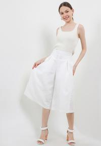 Gambar LLACES Clothing - Celana Panjang Wanita - Wide Culotte - White - XL dari LLACES Clothing undefined 5 Tokopedia