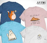 Gambar Kaos Aytig LAZY CAT | Tshirt Gambar Kucing Lucu Kata Kata Pria Wanita - Baby Blue, M dari aytig undefined 1 Tokopedia