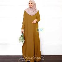 Gambar (BISA COD) AMIRA ABAYA KAFTAN KRINGKEL / ABAYA POLOS BATWING/ KAFTAN - NAVY, XL dari Reysun1 undefined 4 Tokopedia