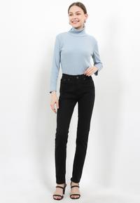 Gambar LLACES Clothing -Cardigan Wanita- Rib Knit Turtleneck Top - GreyBlue - S dari LLACES Clothing undefined 5 Tokopedia