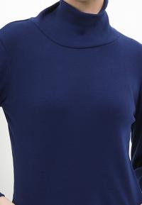 Gambar LLACES Clothing - Cardigan Wanita - Rib Knit Turtleneck Top - Navy - XL dari LLACES Clothing undefined 4 Tokopedia