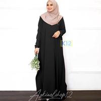 Gambar (BISA COD) AMIRA ABAYA KAFTAN KRINGKEL / ABAYA POLOS BATWING/ KAFTAN - NAVY, XL dari Reysun1 undefined 2 Tokopedia