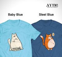 Gambar Kaos Aytig LAZY CAT | Tshirt Gambar Kucing Lucu Kata Kata Pria Wanita - Baby Blue, M dari aytig undefined 2 Tokopedia