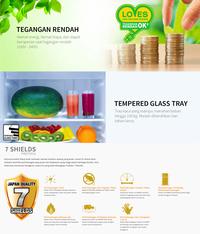 Gambar SHARP | SJ-246XG-MS/MR Lemari Es 2 pintu Shine Glass Door Series dari SHARP OFFICIAL STORE PADANG undefined 4 Tokopedia