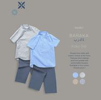 Gambar MD-Setelan Koko Baraka | Baju Koko Stripe Anak Ramadhan (Setelan Mu - Kash Blue, 5T dari Morodoro Babyshop undefined 1 Tokopedia