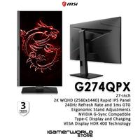 Gambar MSI G274QPX 27 inch 2K WQHD 240Hz 1ms Rapid IPS Gaming Monitor dari Igamerworld Surabaya undefined 1 Tokopedia