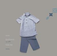 Gambar MD-Setelan Koko Baraka | Baju Koko Stripe Anak Ramadhan (Setelan Mu - Kash Blue, 5T dari Morodoro Babyshop undefined 5 Tokopedia