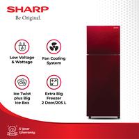 Gambar SHARP | SJ-246XG-MS/MR Lemari Es 2 pintu Shine Glass Door Series dari SHARP OFFICIAL STORE PADANG undefined 2 Tokopedia