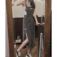 Gambar Overalls Rok Denim Belahan - ash black, XXL dari FujiyamaOrchid_NEW undefined 3 Tokopedia