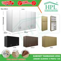 Gambar Lemari Pakaian HPL Sliding 2 Pintu Striping - CoklatMuda/Tua dari HOMKING Furniture undefined 3 Tokopedia