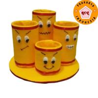 Gambar Prakarya botol bekas paket, tempat pensil carakter - Emogi, Isi 4 polos dari INDRIYANISPORT27 undefined 1 Tokopedia