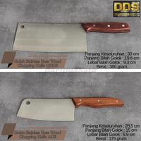 Gambar Pisau Golok Daging Cincang Tulang Stainless Gagang Rose Wood - A011 dari DariDuaSatu undefined 1 Tokopedia
