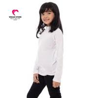 Gambar Kaos Manset Anak Perempuan Hitam Dan Putih Polos Umur 2-12 Tahun - Putih, S dari WihanStore undefined 4 Tokopedia