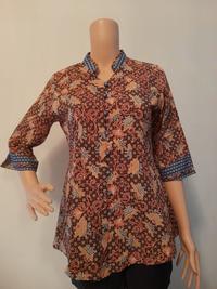 Gambar KERIS FASHION kemeja atasan batik coklat biru second bekas dari TimonYPumba undefined 4 Tokopedia