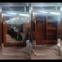 Gambar Lemari Pakaian 2 Pintu Slide Kayu Jati Asli Model Minimalis Modern Free Ongkir Jakarta & Bekasi Barat Tanggerang Depok dari bmm furniture undefined 5 Tokopedia